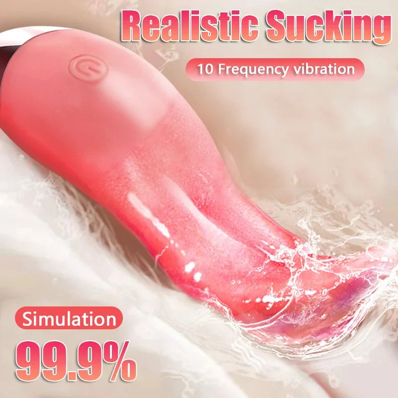 Heating Tongue Licking Vibrator G spot Clitoral Stimulator Mini Clit Sex Toys for Women Rechargeable Nipple Female Masturbator