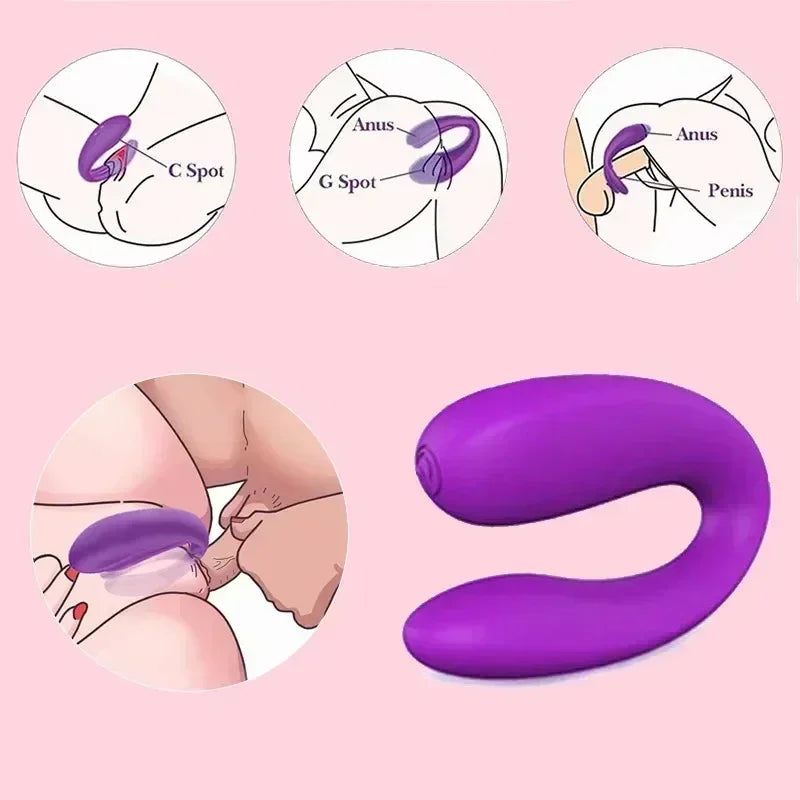 Mini U-shaped Vibrator Female Vaginal Anal Stimulator Clitoral Masturbator G-spot Massager Couple Vibrating Egg Female Sex Toys