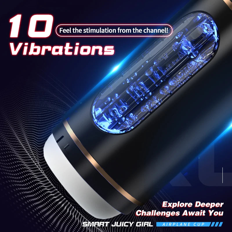 LILO Electric Auto-Stroking Masturbator Cup for Men - Smart Control, 10 Vibration Modes, Waterproof & Rechargeable Adult Sex Toy