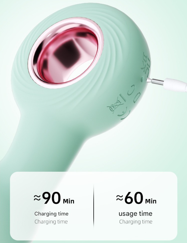 Purple Handheld G-Spot & Prostate Massager with Beads- (USB Rechargeable)