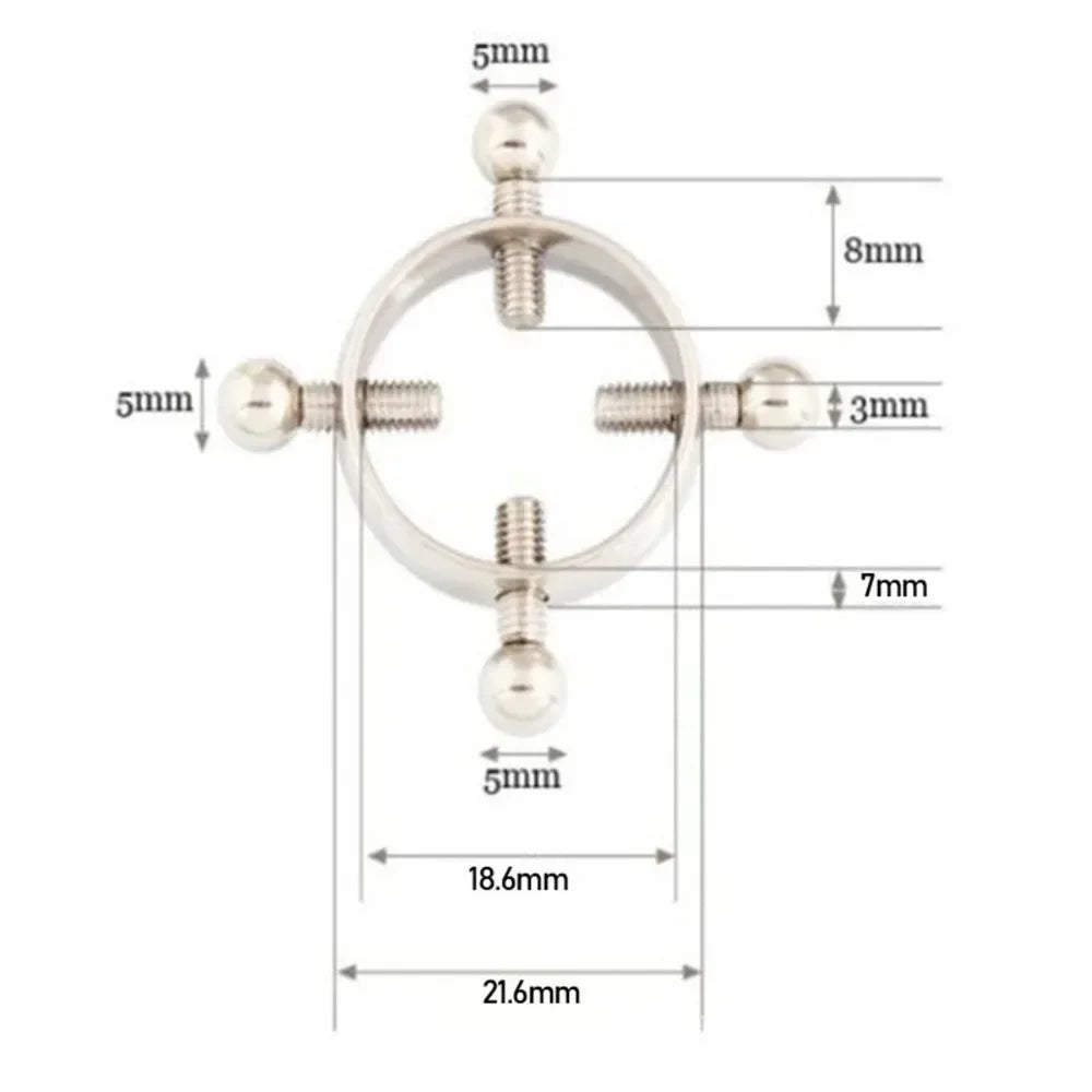 Women Stainless Steel Breast Ring Nipple Clamp Clip with Jewelry Fetish Fake Nipple Piercing Exotic Sex Shop Clearance Wholesale