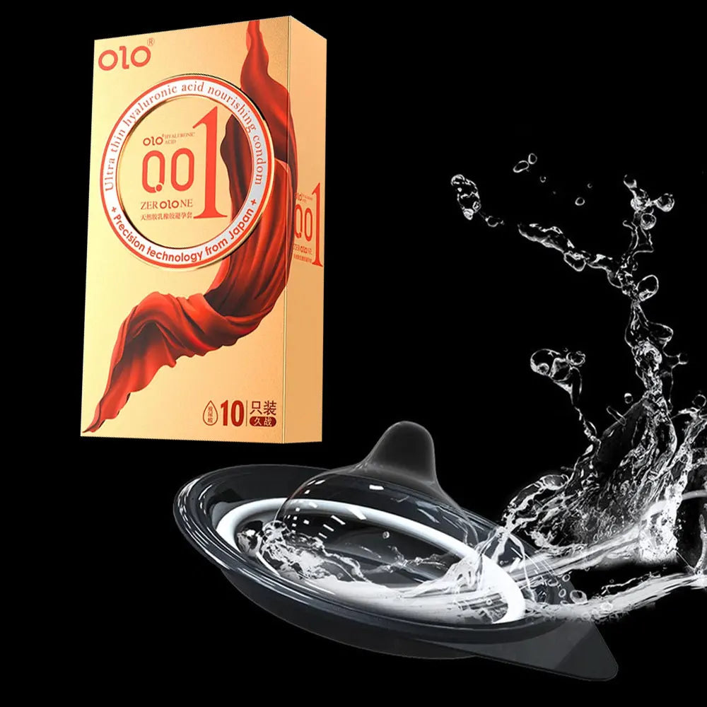10-100PCS Condom for long sex Hyaluronic Acid Safety Granules Thread Ultra-thin Stimulation Safe and Comfortable