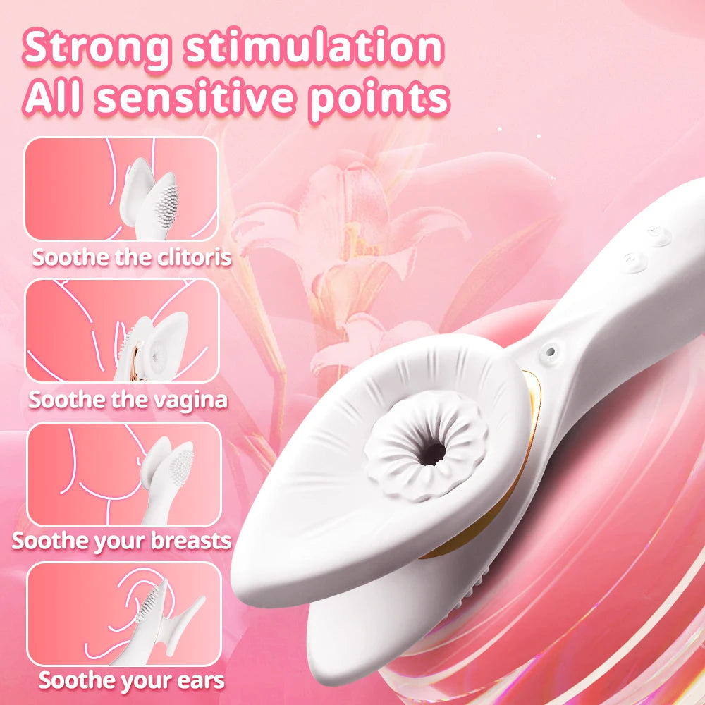 2in1 Powerful Sucking Vibrating Toy for Women, Female Clitoris Nipples Stimulator, Vaginal Vibrator, Clit Sucker, Adult Sex Toys
