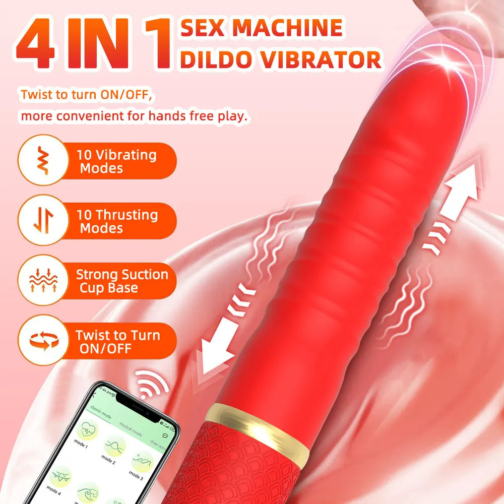 Sex Machine Thrusting Dildo Vibrator Adult Sex Toys for Women Men G Spot Clitoral Anal Play Big Suction Cup Anal Toys for Couple