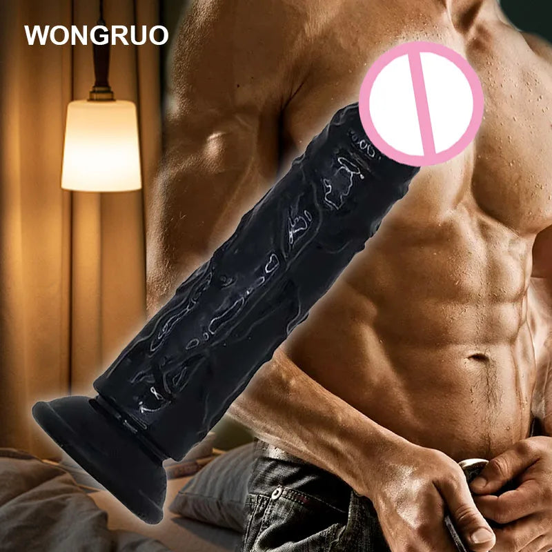 Cheap Women Erotic Anal 5 Colors Big Transparent Dildo Suction Cup Jelly Dick Sex Toys Soft Clitori Vaginal Masturbators Penis