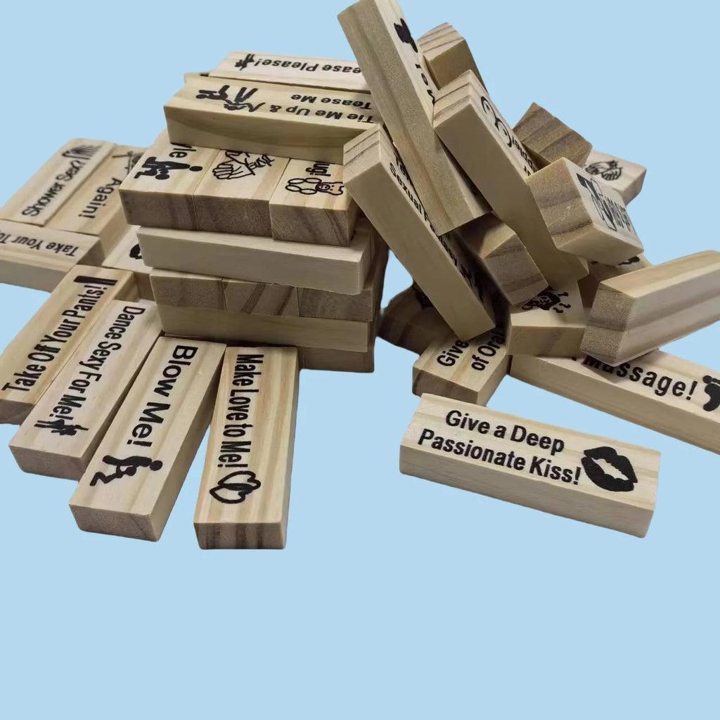 Five Versions To Choose From 48pcs Couple Flirting Block Game Fun Dating Night Games Adult Party Entertainment SM Product with