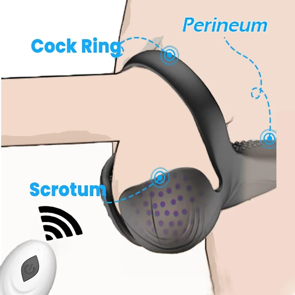 Vibrating Cock Ring Massageer Sex Toys Penis Ring Vibrator Silicone Rose Remote Control Vibrators Stimulator for Clitoral Anal