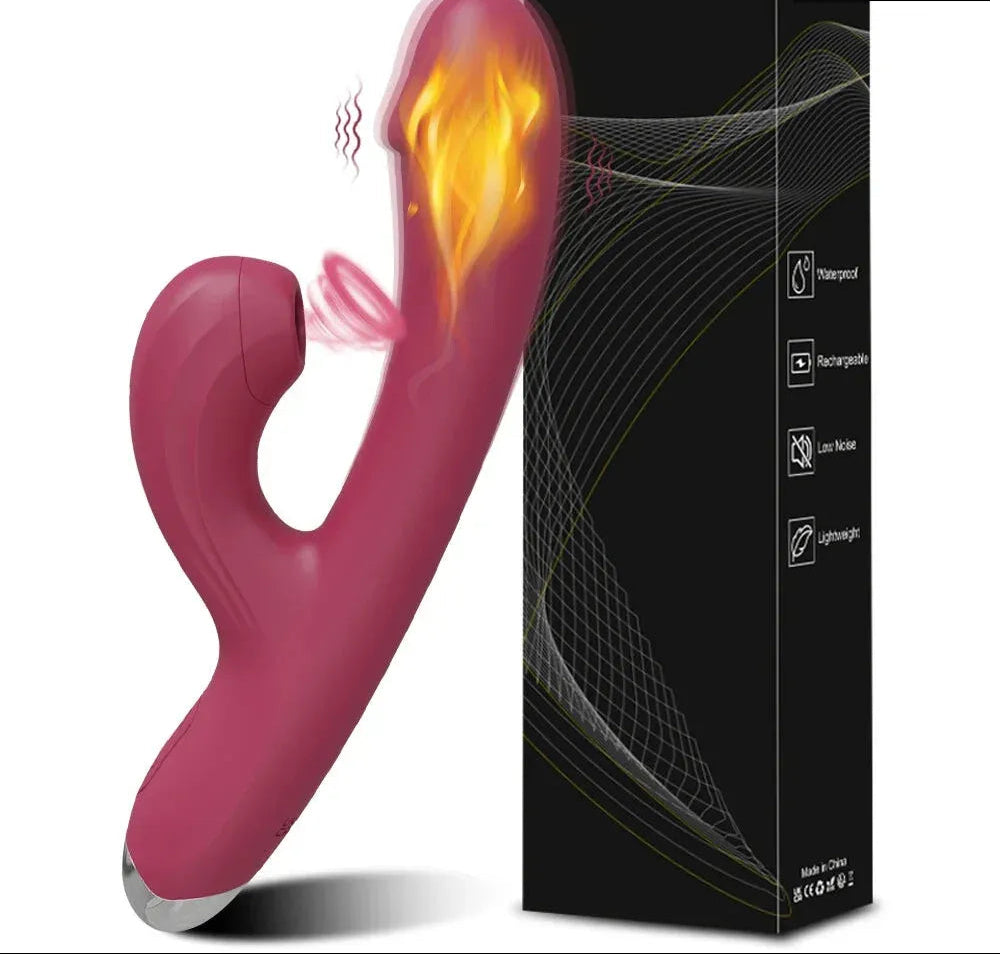 Vibrating Clit Sucker for Women G Spot Stimulator Heat - Red