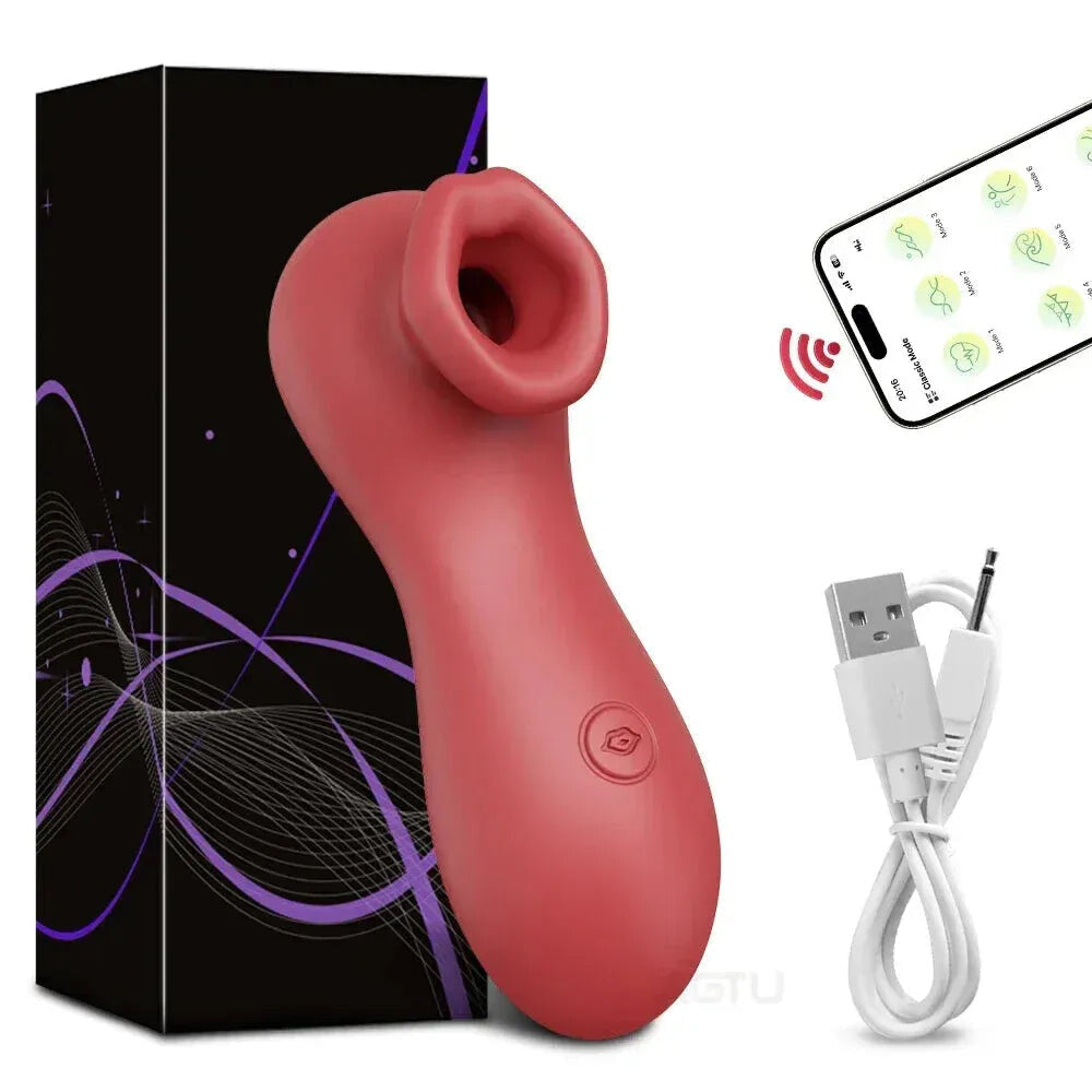 Female Clit Sucker Vibrator Vacuum Nipple Stimulator for Couples - Purple