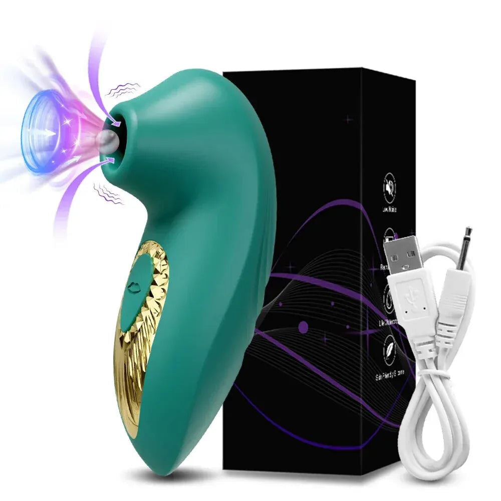 10 Modes Clit Sucker Vibrator Female Masturbator Nipple Stimulator - Gm41 Black