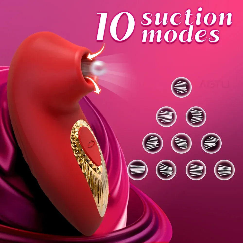 10 Modes Clit Sucker Vibrator Female Masturbator Nipple Stimulator - Gm41 Green