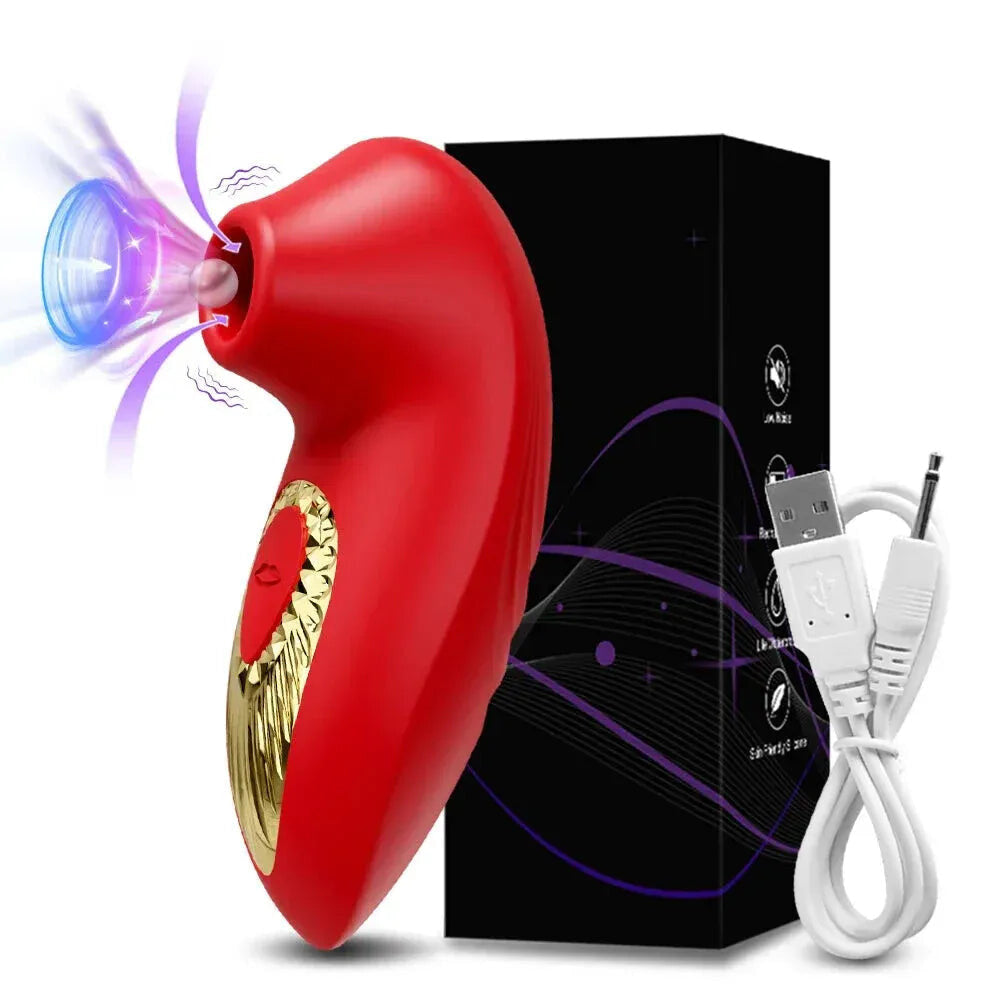 10 Modes Clit Sucker Vibrator Female Masturbator Nipple Stimulator - Gm11 Red