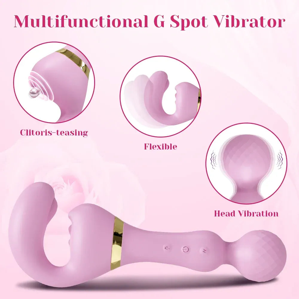 3 In 1 Vagina Vibrator for Women G Spot Nipples Stimulation - Purple