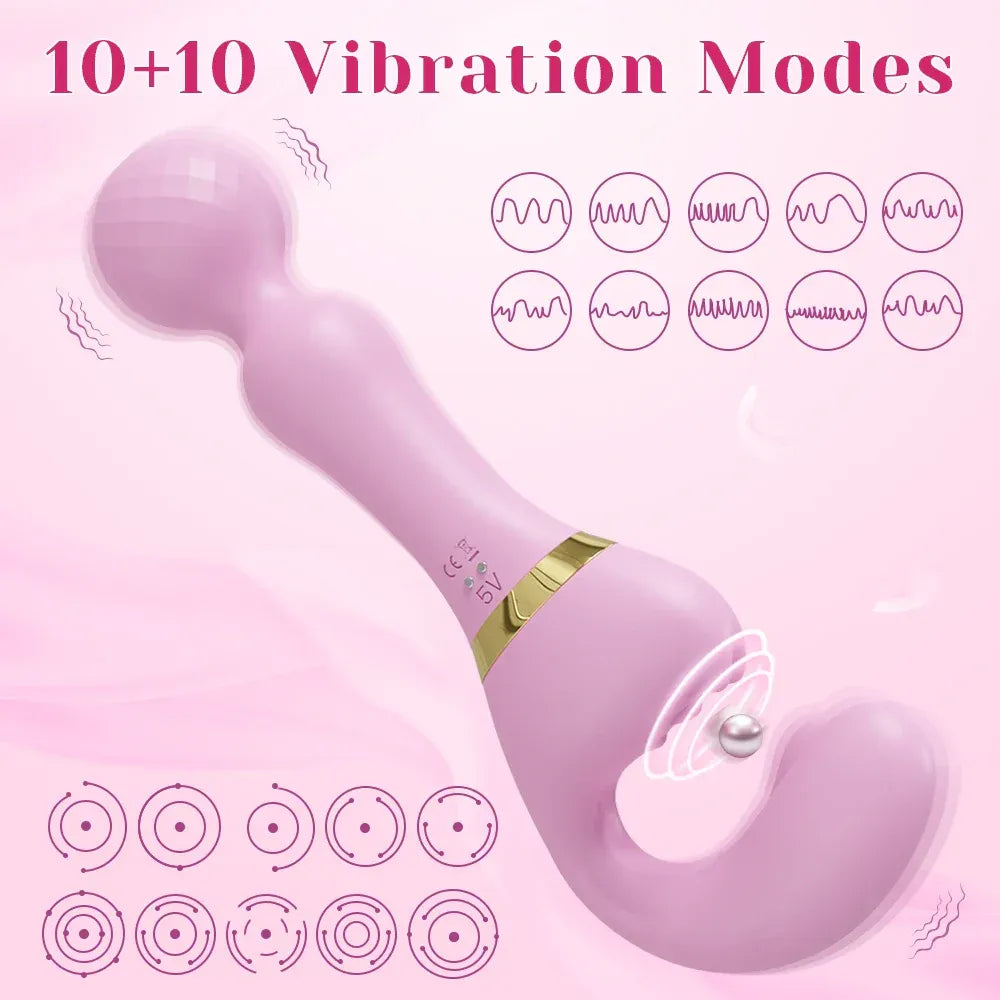 3 In 1 Vagina Vibrator for Women G Spot Nipples Stimulation - Purple