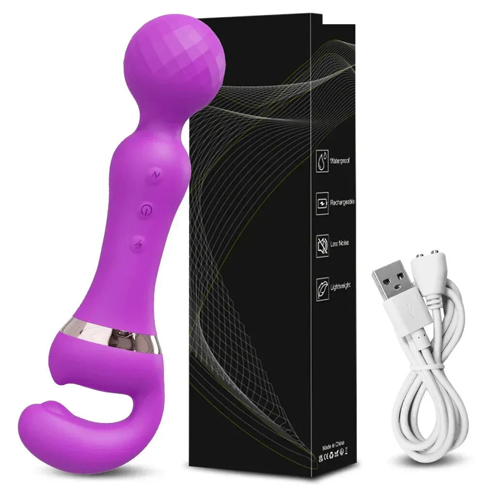 3 In 1 Vagina Vibrator for Women G Spot Nipples Stimulation - Purple
