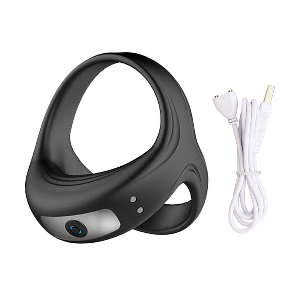Men's Triangular Vibrating Cock Ring - USB Rechargeable Massager for Enhanced Pleasure