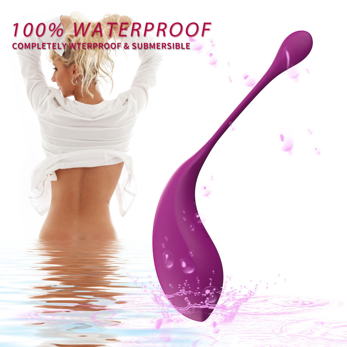 Rose red Wearable Vibrating Egg with APP Remote Control - Unisex Pleasure Toy